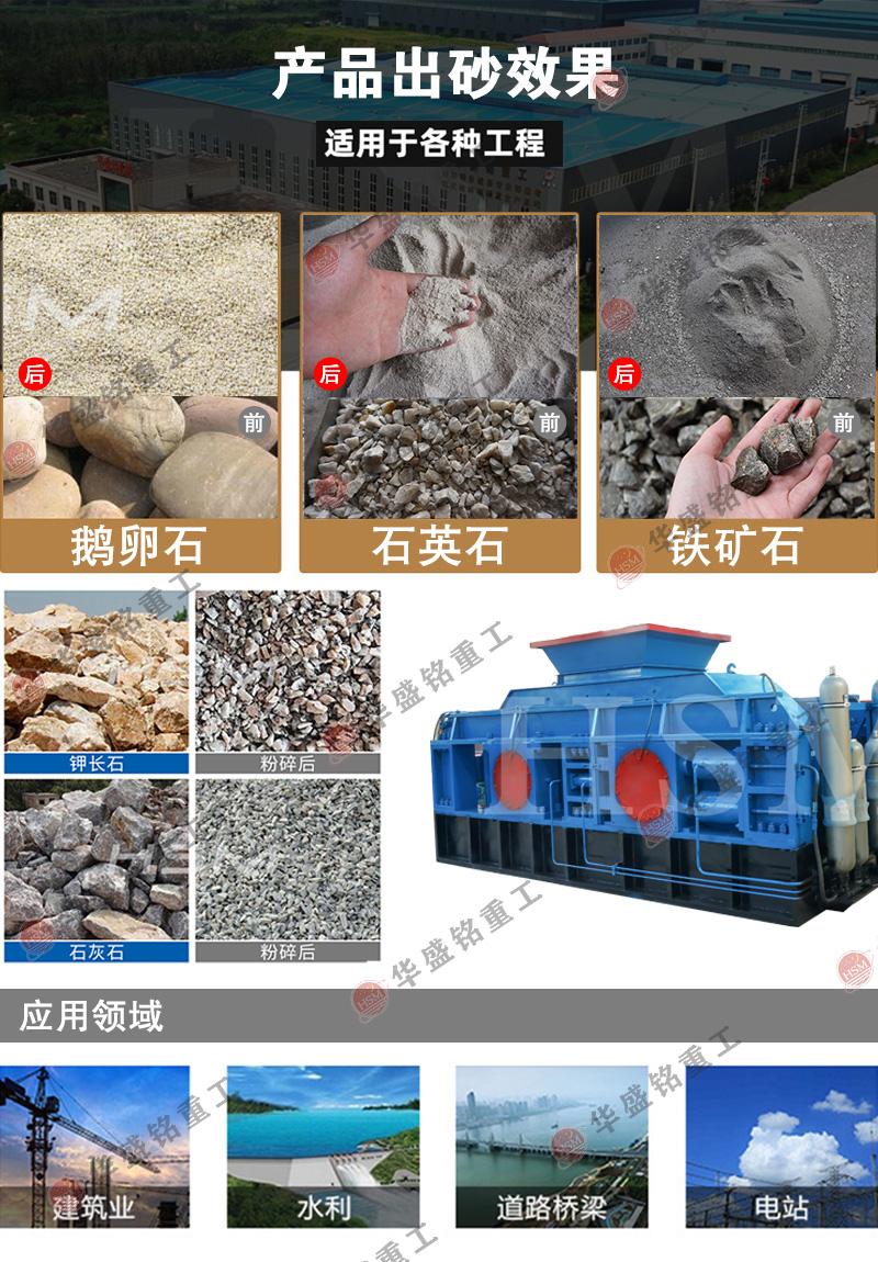 對輥制砂機 液壓對輥制砂機 全自動數(shù)控制砂機