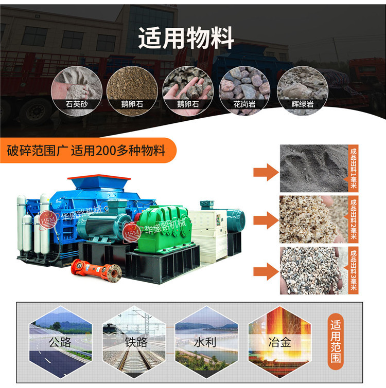 對輥制砂機適應(yīng)物料 對輥制砂機適應(yīng)物料